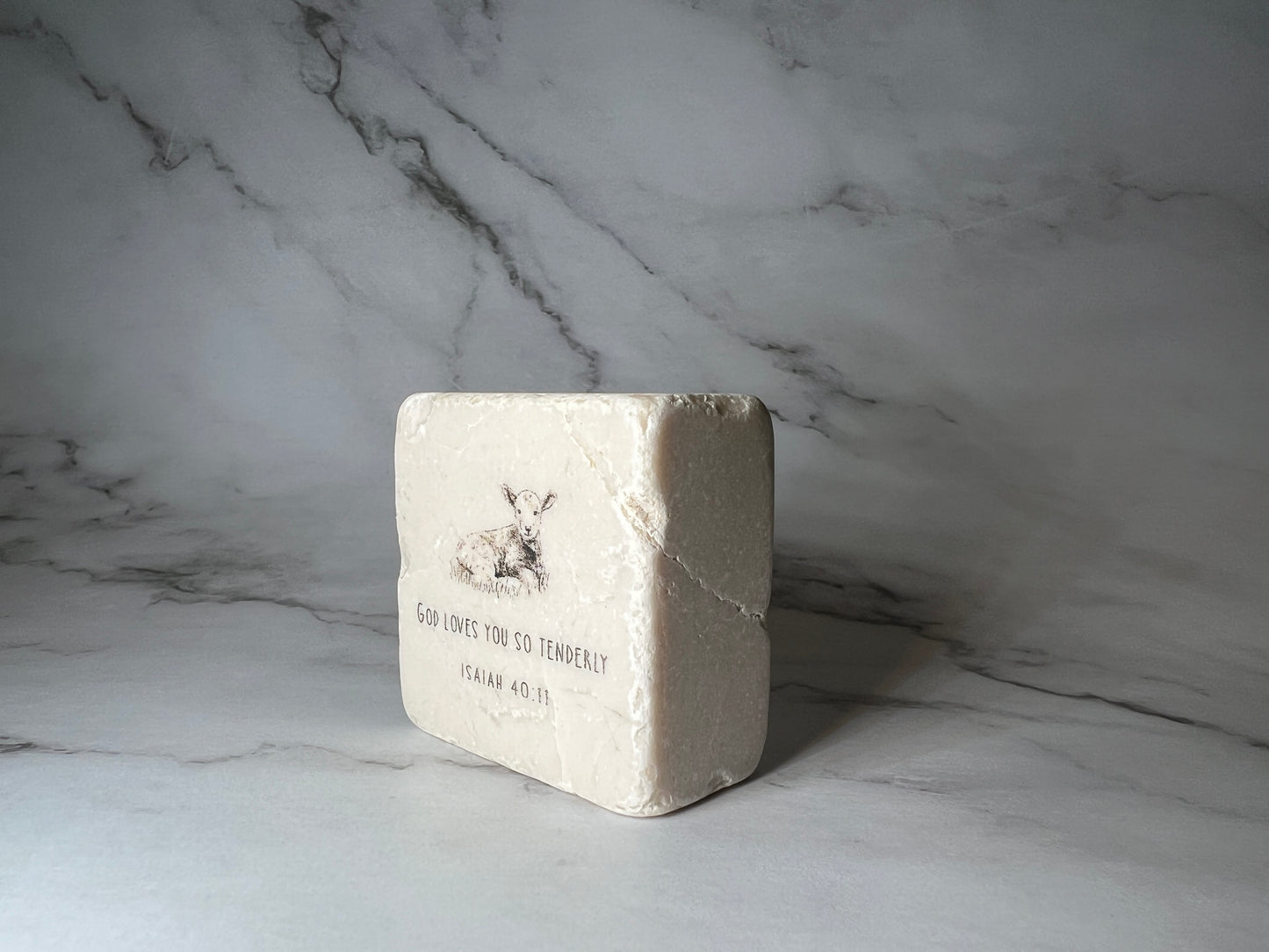 Twelve Stone Art Tumbled Marble Scripture Stone Isaiah 40:11
