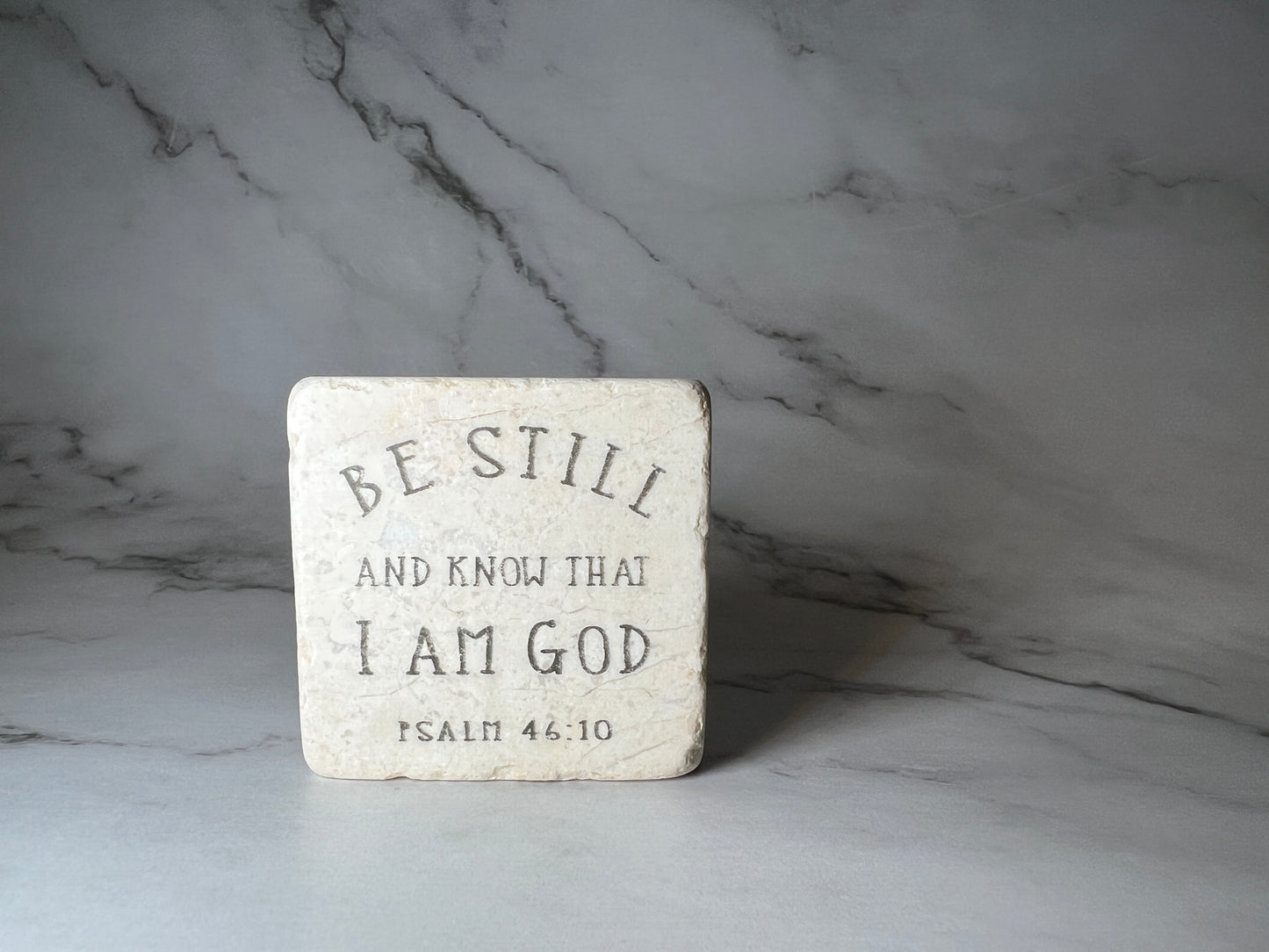 Twelve Stone Art Tumbled Marble Scripture Stone Psalm 46:10