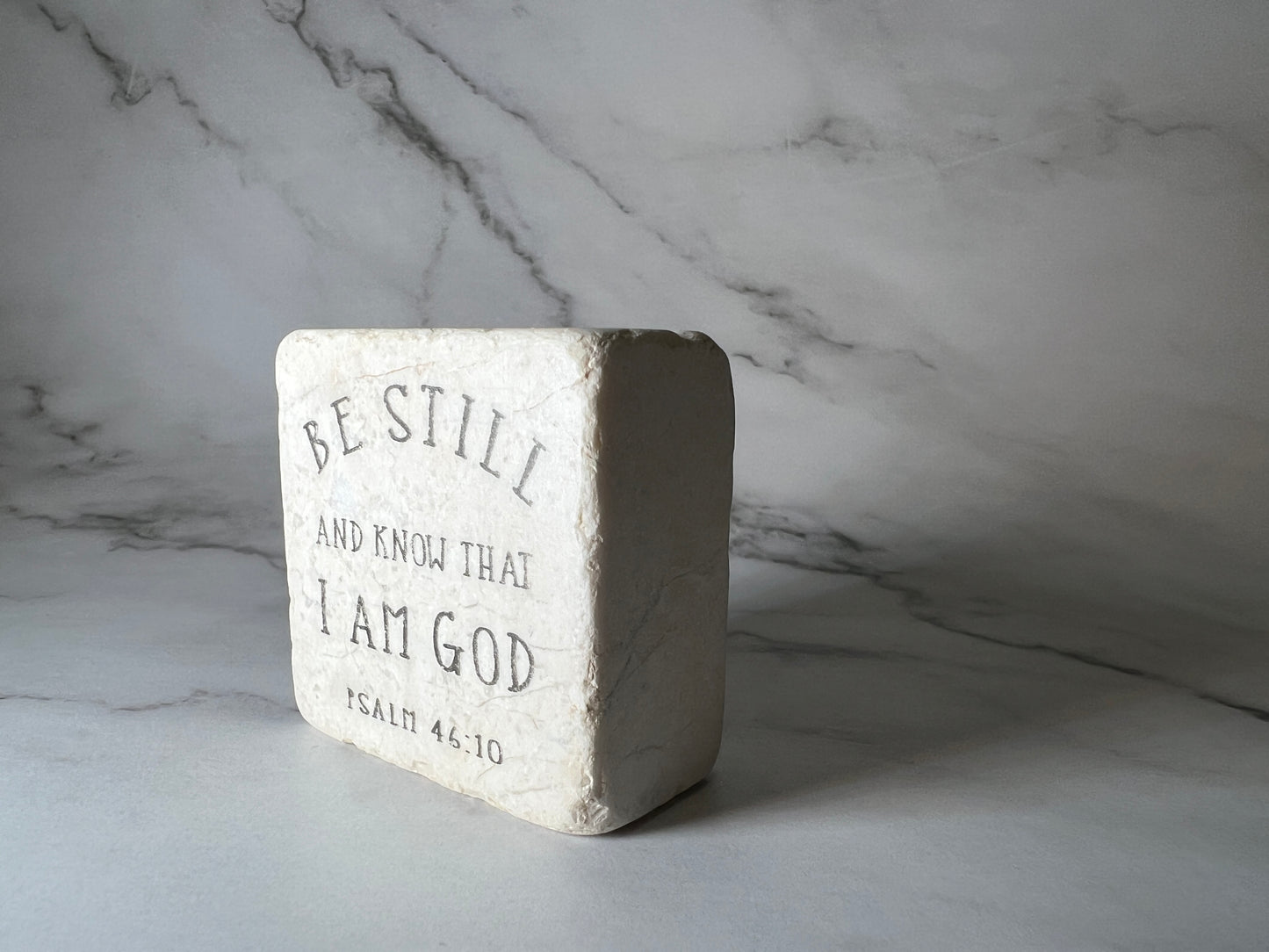 Twelve Stone Art Tumbled Marble Scripture Stone Psalm 46:10