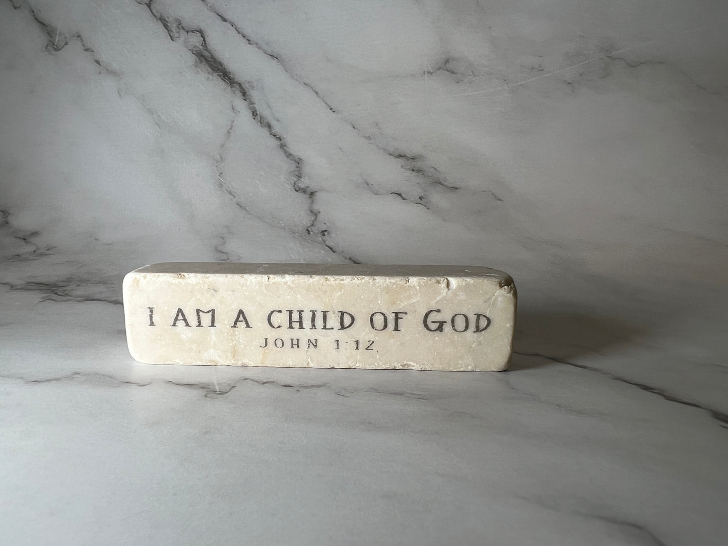 Twelve Stone Art Tumbled Marble Scripture Stone John 1:12